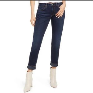 Rag & Bone Dre Low Rise Slim Boyfriend Jeans Bianca Dark Wash